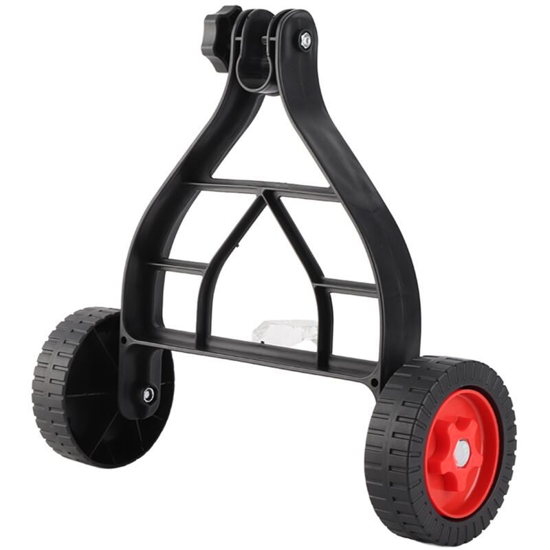 LUCKDANO Radaufsatz für Rasentrimmer, verstellbare Stützräder, verstellbare Stützräder für Rasentrimmer mit Kordkabel, Rasentrimmer (Schwarz)