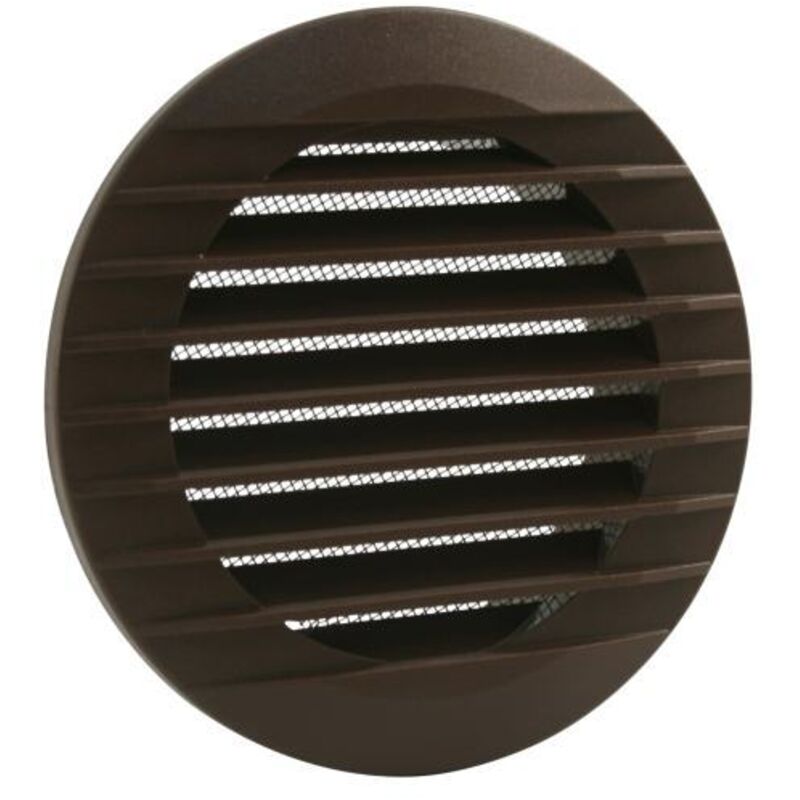 Marley Lüftungsgitter 140 x 100 mm rund, mit Fliegengitter, braun Lüftungsgitter