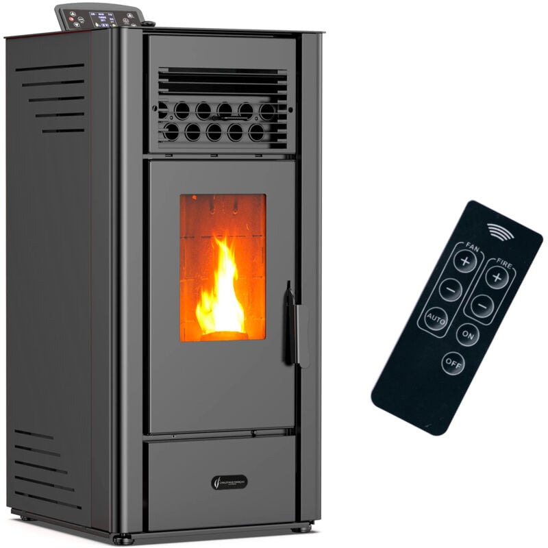 Sannover - Luft- Pelletofen Anita 10 kW Schwarz