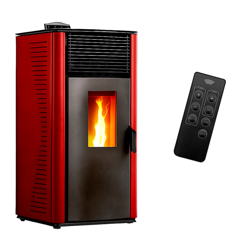 Sannover - Luft- Pelletofen Anita 15 kW Bordeaux