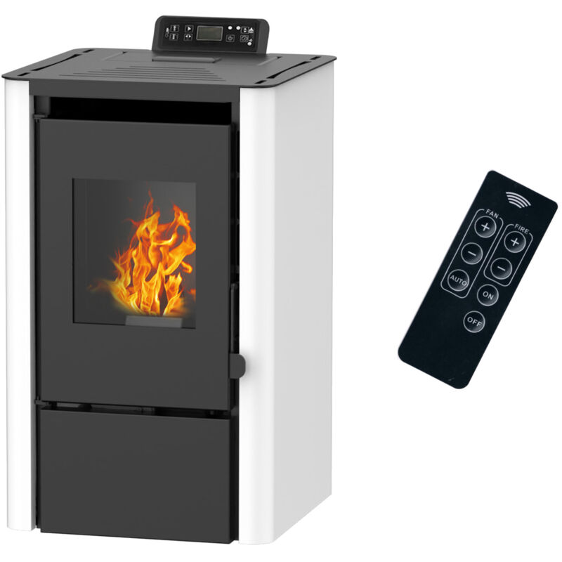 Sannover - Luft- Pelletofen Anita 7,6 kW weiß