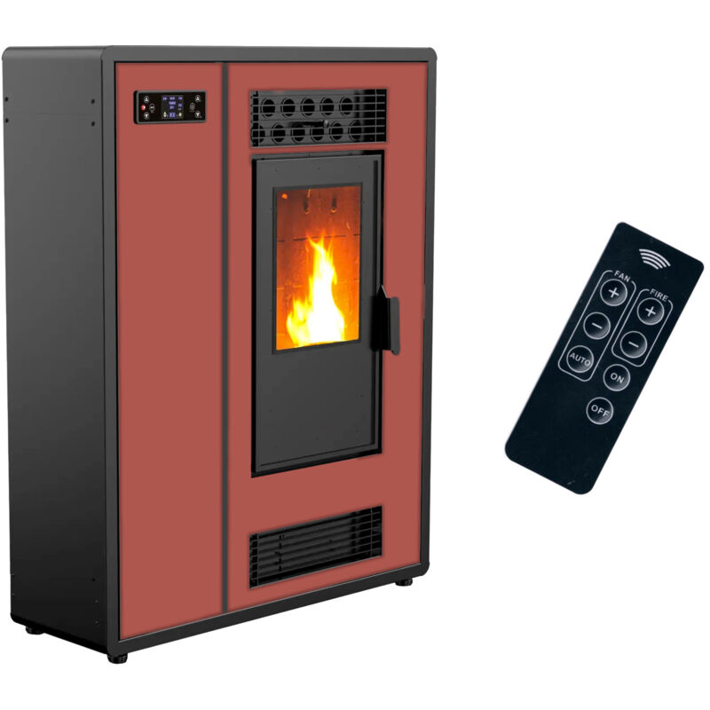 Sannover - Luft- Pelletofen Slim Astral 12,2 kW Bordeaux