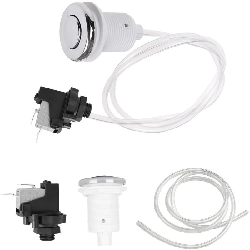 Luftdrucktaster, 250V Luftdrucktaster für Schwimmbad, Spa, Zuhause, Massagebadewanne, Ein/Aus, Stahldrucktaster für Spas und Pools