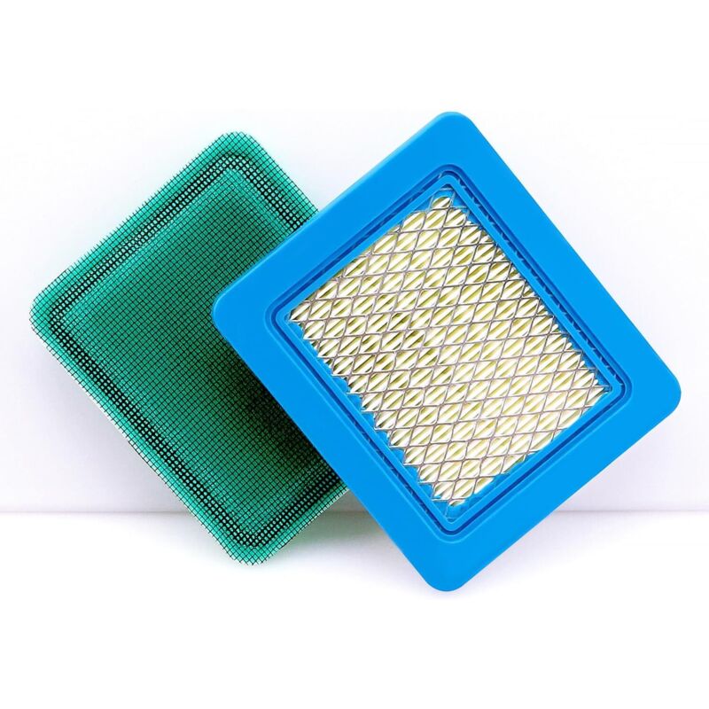 Luftfilterpatrone 491588S, Rasenmäher-Luftfilter, blauer Aufsitzmäher-Luftfilter, mit 1 Vorfilter, kompatibel mit Briggs & Stratton 491588, 491588S