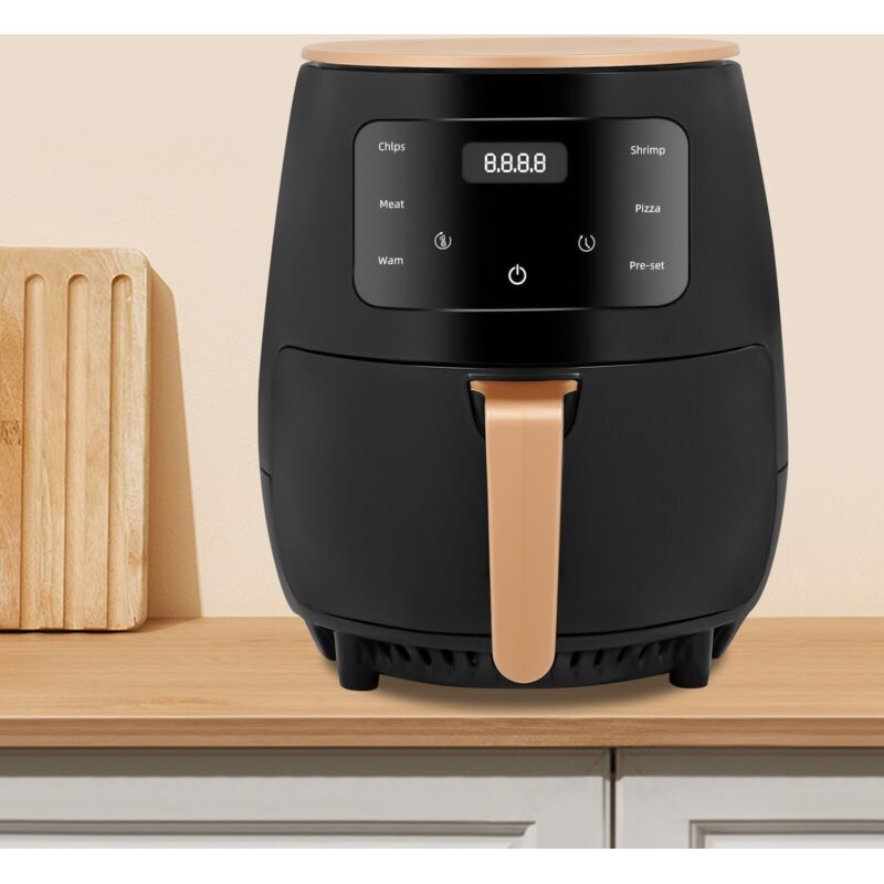 Luftfritteuse 3,5 Liter, 2400 W, 80 - 210 °C, einstellbare Zeit, schnelle Ergebnisse, Antihaft-Korb und Grillrost spülmaschinengeeignet