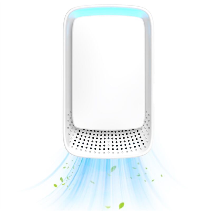 Luftionisierer für Zuhause, Plug-in-Luftreiniger für Zuhause, leiser und tragbarer Luftreiniger für Schlafzimmer, Haustiere, Küche, Büro, US-Stecker