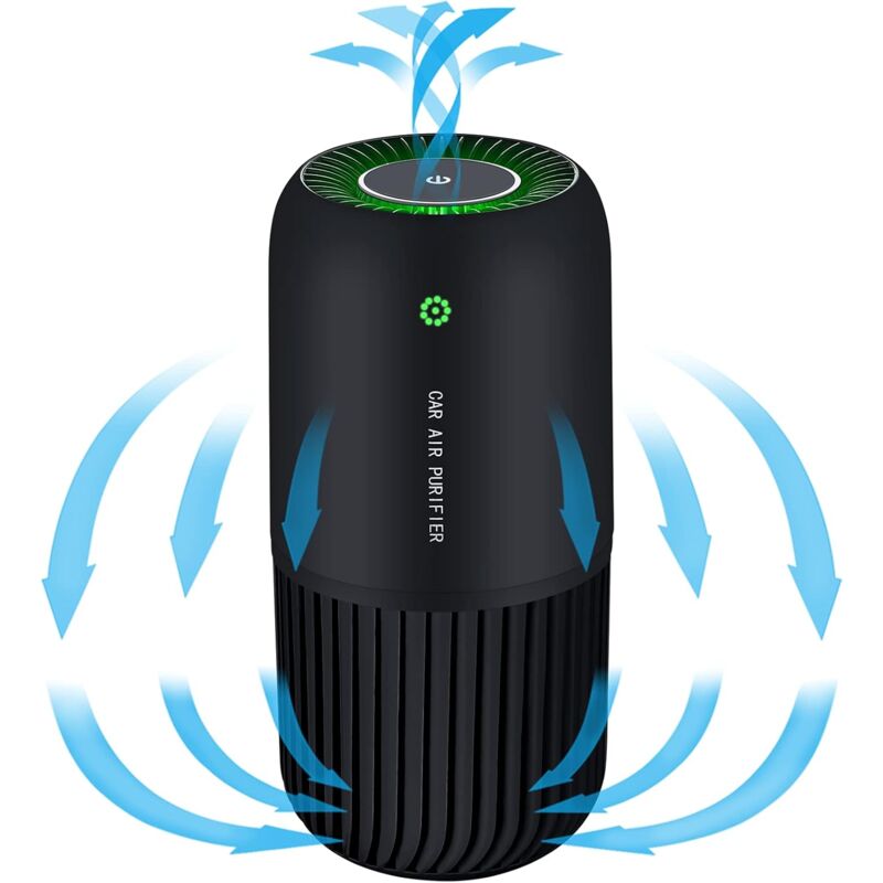 Memkey - Luftreiniger mit echtem HEPA-Filter mit UV-C-Licht, Mini-Luftreiniger eliminiert 99,97 % des Rauchallergens, Staub, Luftreiniger für Auto