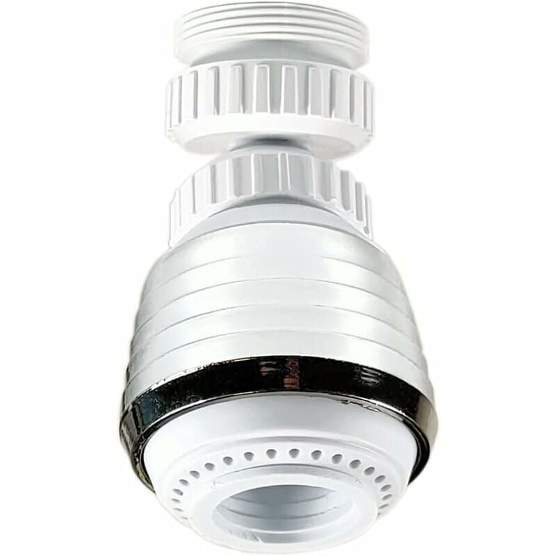 Pesce - Strahlregler, Strahlregler für Küchenarmatur, Doppelstrahl, Gelenkbrause, Duschkopf für Spüle und wassersparende Spüle, (24 mm Innengewinde)