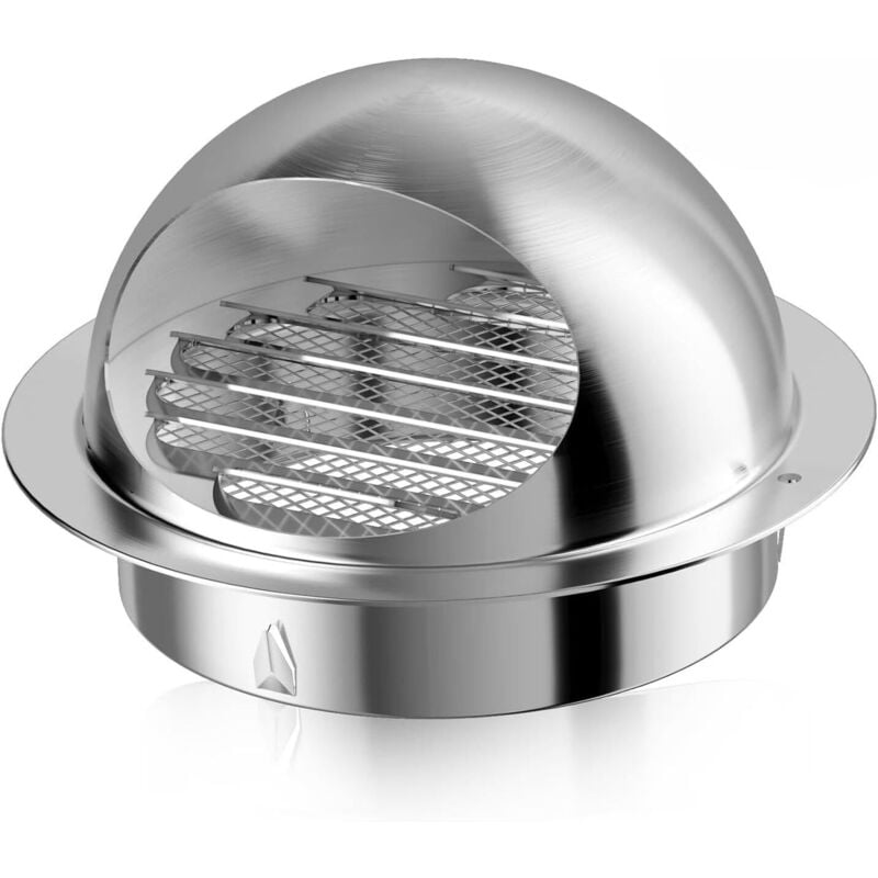 Lüftungsgitter, 150mm Lüftung Wandhaube Rund, Lüftungsauslass Lüftungsgitter Edelstahl 304 Mit Fliegengitter