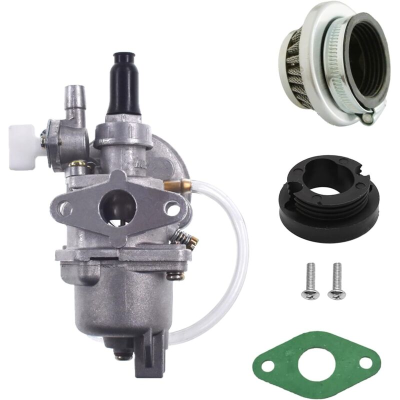 Luftvergaser für Mini-ATV, Quad, Dirt Bike, Pocket Bike, 2-Takt, 47ccm, 49ccm (silber)