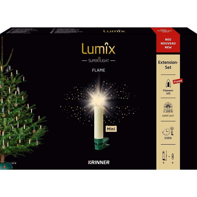 Lumix SuperLight Flame Erweiterungsset 6er elfenbein Lichterketten zur jahreszeitlichen Dekoration
