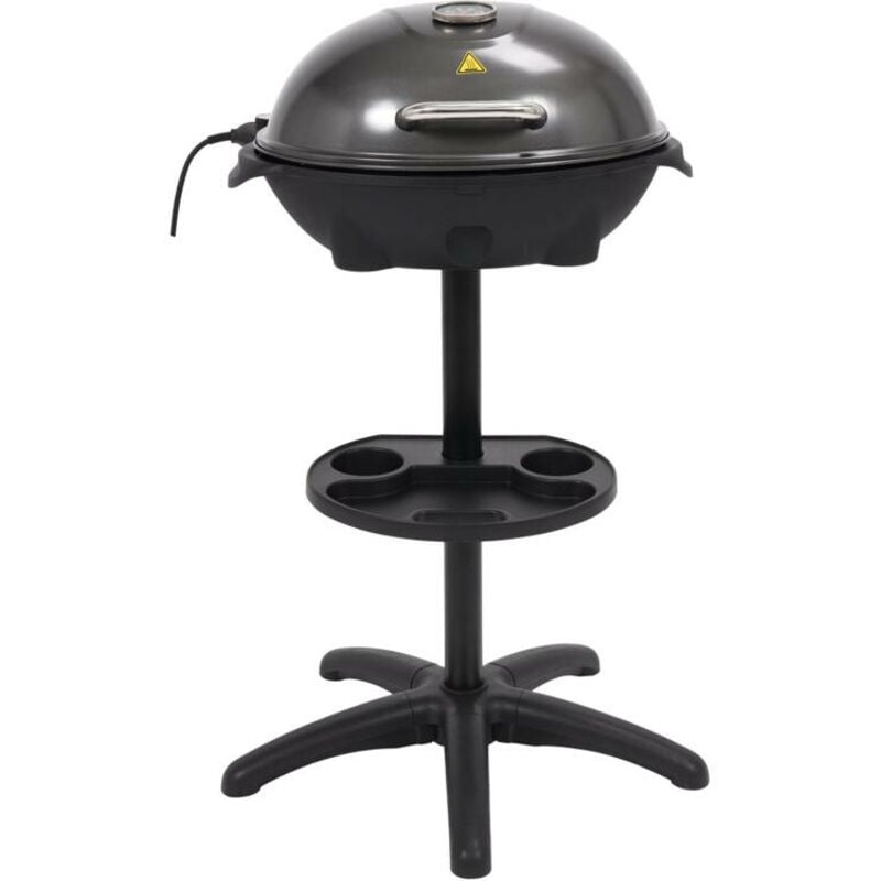 Elektrogrill 2in1 Tischgrill Standgrill 2400 Watt Gartengrill mit Haube Deckel BBQ