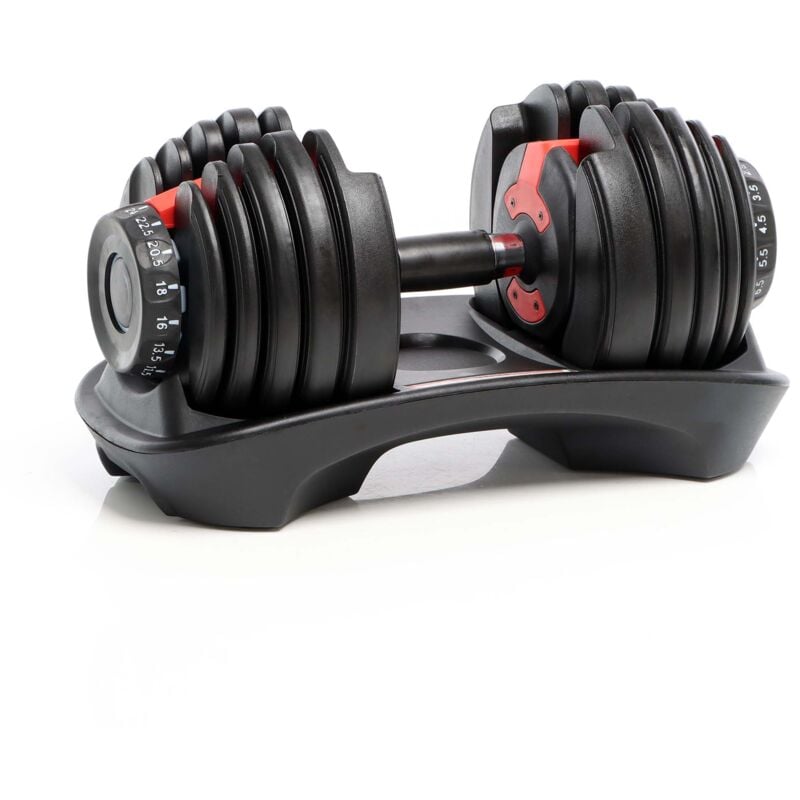 LUXTRI Verstellbare Kurzhantel mit Drehmechanismus Gewicht einstellbar von 2,5 bis 24 kg einstellbare Hantel Training Hantelset für Zuhause