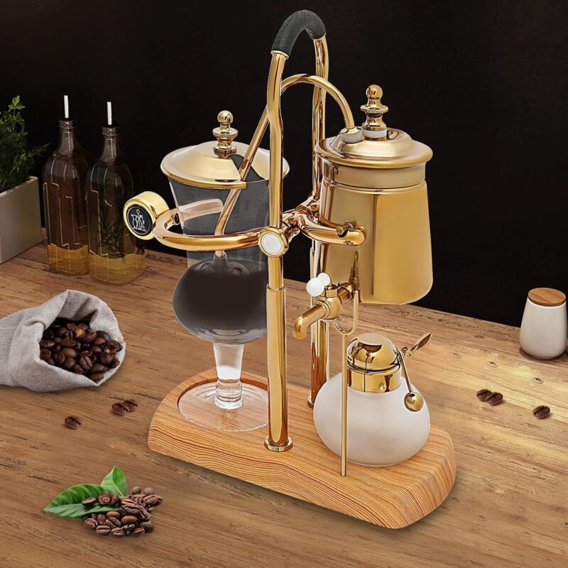 Luxury Siphon Balance Kaffeemaschine, Siphon Kaffeemaschine Set, Belgische Siphon Kaffeemaschine, Vakuum-Kaffeebereiter, Kaffee- und Teebrüher,