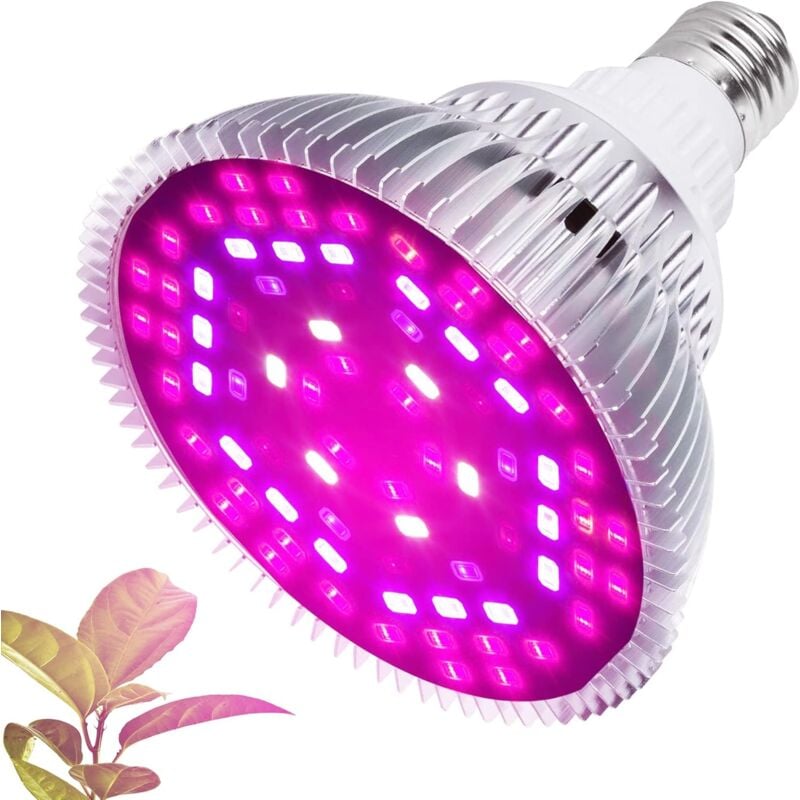 50 w E27 LED-Pflanzenlicht, Vollspektrum-Wachstumslicht, 78-teiliges Vollspektrum-LED-Wachstumslicht für Zimmerpflanzen, Hydrokultur, Gewächshaus,