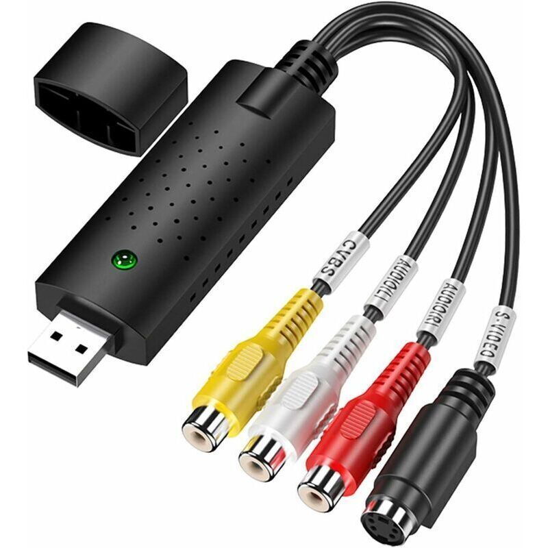 VHS-Digital-Konverter, Hi8-Videoaufnahmekarte, VHS-zu-DVD-Konverter, Digitaler Audio-Video-Konverter-Adapter, VHS-zu-USB-Konverter, DVD, USB 2.0