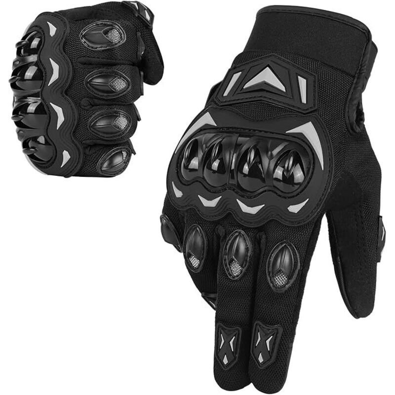 M, Motorradhandschuhe mit Touchscreen, Vollfinger-Motorradhandschuhe, zugelassen und Herren-Outdoor-Sport-Taktikhandschuhe, Handschuhe für Motocross,