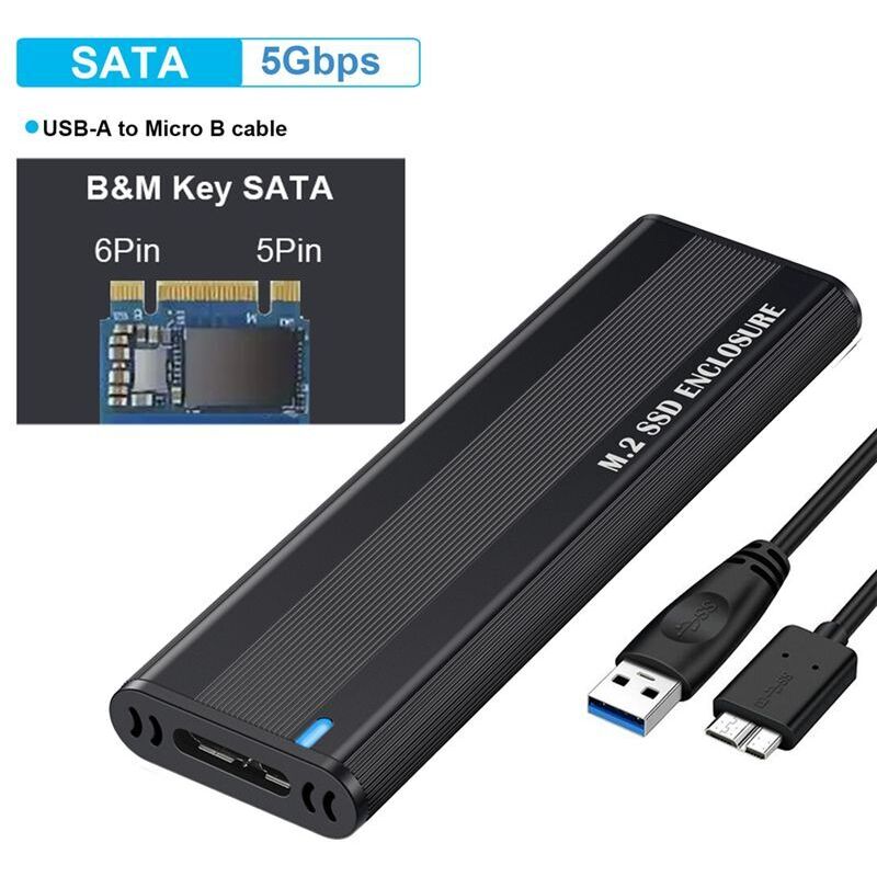 M2 SSD GehäUse NGFF 5Gbps Protokoll M.2 auf USB 3.1 Gen1 SSD Adapter für NGFF SSD Disk Box M.2 SSD GehäUse
