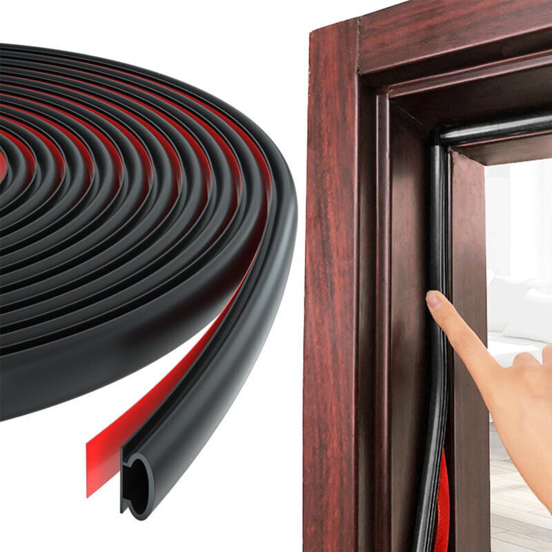 M/236 Zoll Tür-/Fensterdichtungsstreifen, schwarzer D-förmiger Tür-/Fensterdichtungsstreifen, schallabsorbierender Ersatz für 2,5–6 mm Lücke Ymyny