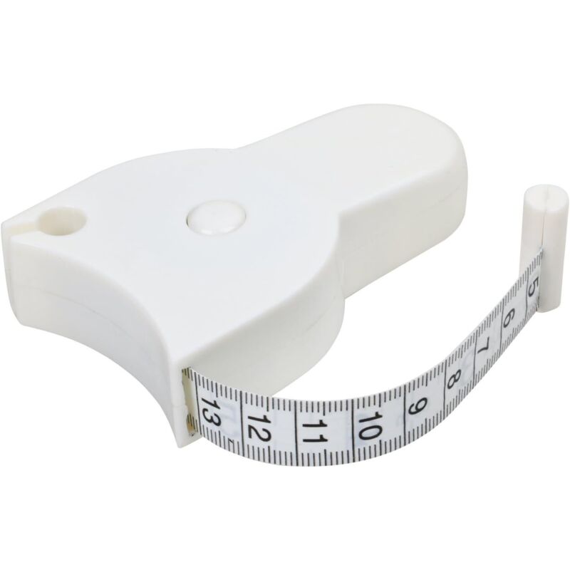 Maßband zur Messung des Taillenumfangs, zur Unterstützung beim Abnehmen und Diäthalten (1,5 Meter, Zentimeter auf der einen Seite, Zoll auf der