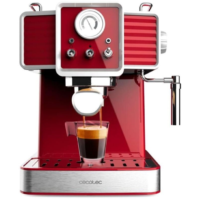 Cecotec - Espresso-Kaffeemaschinen Power Espresso 20 Tradizionale Light Red