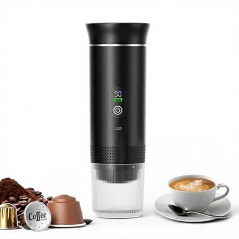 Tragbare Espressomaschine mit USB-C-Anschluss und schneller Aufheizzeit, 3-in-1-Kaffeeautomat, sehr einfach zu bedienen, ideal für Reisen, Büro und