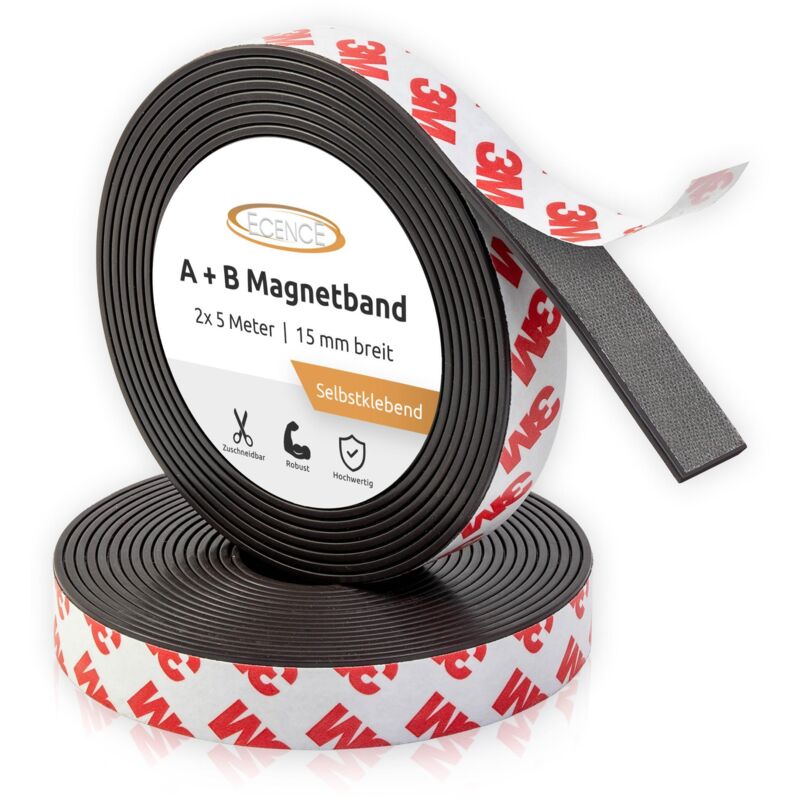 Magnetband selbstklebend A+ B für Fliegengitter und Moskitonetze 5m