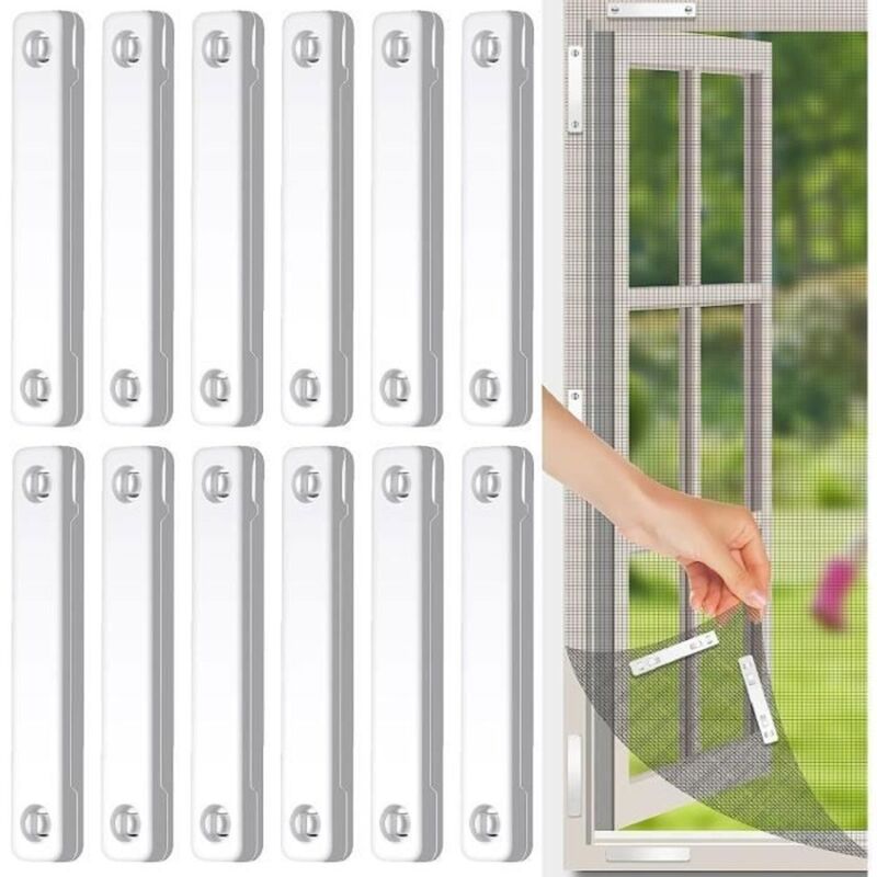 Magnetische Clips für Moskitonetze: 12 Stück Magnete für Fenster-Moskitonetze, magnetische Clips für Fliegengitter