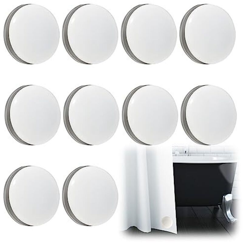 Magnetische Vorhanggewichte, 10 Stück runde magnetische Gewichte, Duschvorhanggewichte Tischdecke, starker Magnet, Tischdeckengewichte für Vorhang,