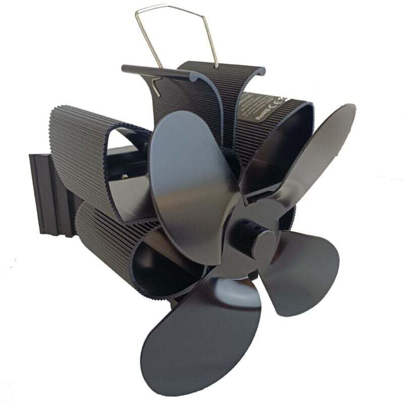Magnetischer Kaminventilator, 4-flügeliger Kaminventilator, geräuscharmer Kaminofenventilator für Holz-/Kamin-/Gas-/Holz-/Pelletöfen