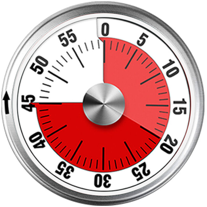 Magnetischer mechanischer Küchentimer – 60-Minuten-Countdown mit akustischem Alarm für Kinder und Erwachsene – Kochen, Backen, Grillen, Dämpfen