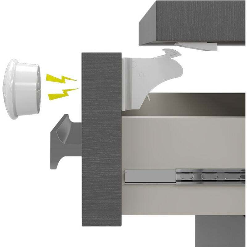 Magnetisches Türschloss für Babys, kindersicheres Schrankschloss mit 4 Schlössern und 1 Schlüssel, unsichtbares Türschloss für Babys ohne Bohren