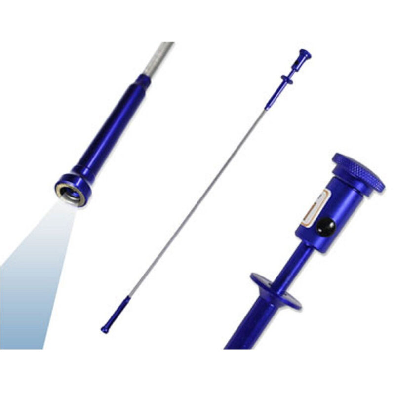 Trade Shop Traesio - Trade Shop - magnetstab mit flexiblem griff einziehbarer greifer klaue led-licht -