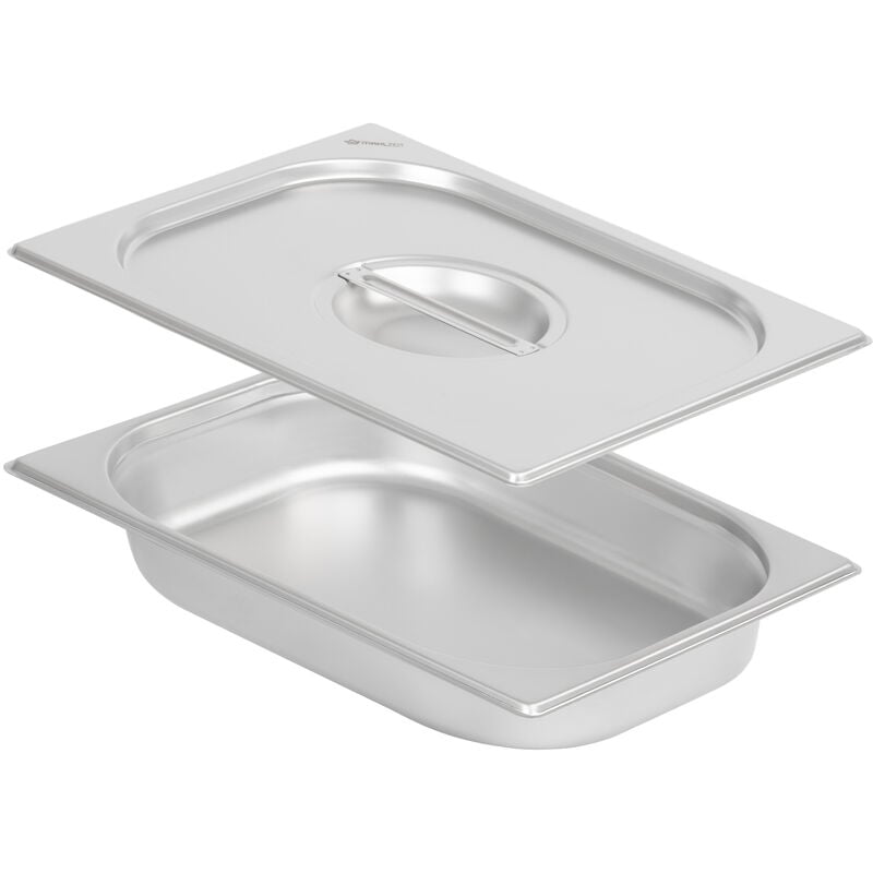 Gn Behälter 1/2 mit Deckel, Höhe 65 mm, Edelstahl Wärmebehälter, Geeignet für Chafing Dish - Mahlzeit