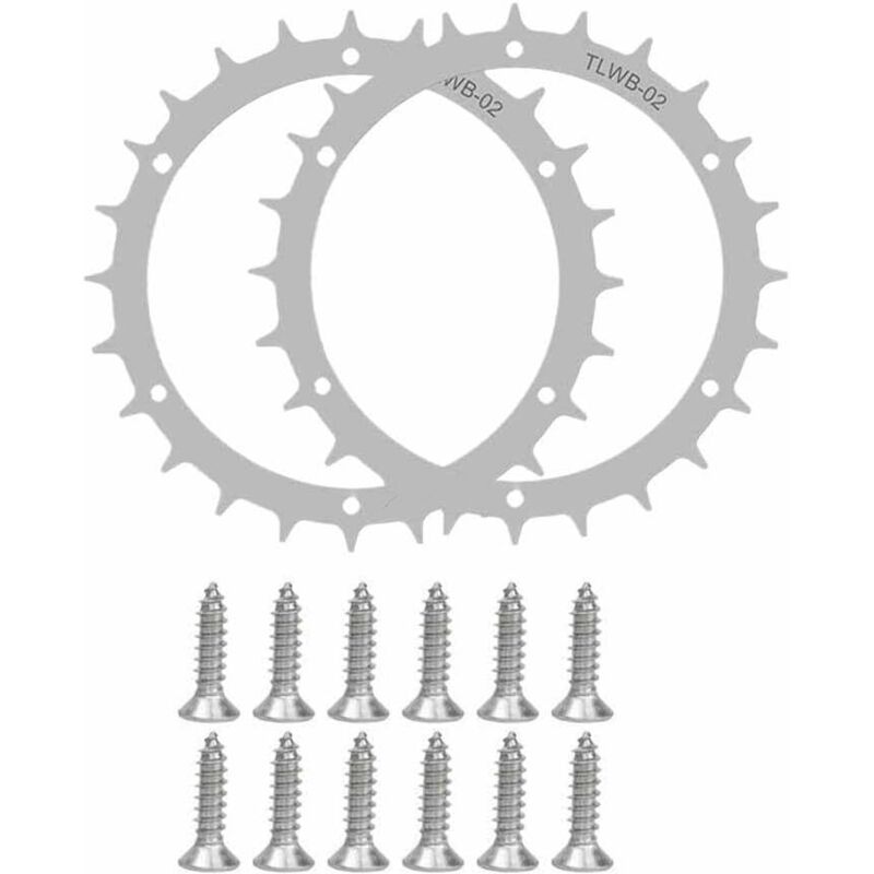 Mähroboter aus Edelstahl für Worx S/M-Modell. Traktionsverstärkung für Mähroboter – Radgröße 170 mm. 14 x Edelstahlschrauben. Spikes für