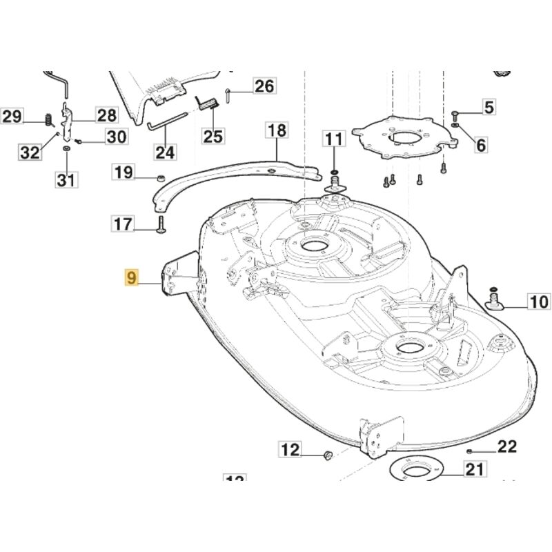 Mähwerk schwarz nackt Rasentraktor ORIGINAL STIGA TORNADO 7108e