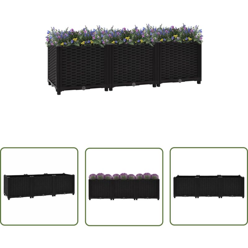 Maison Exclusive - The Living Store Hochbeet 120x40x38 cm Polypropylen - Hochbeet - Pflanzgefäß - Gartenmöbel - Outdoor Dekoration - Polypropylen