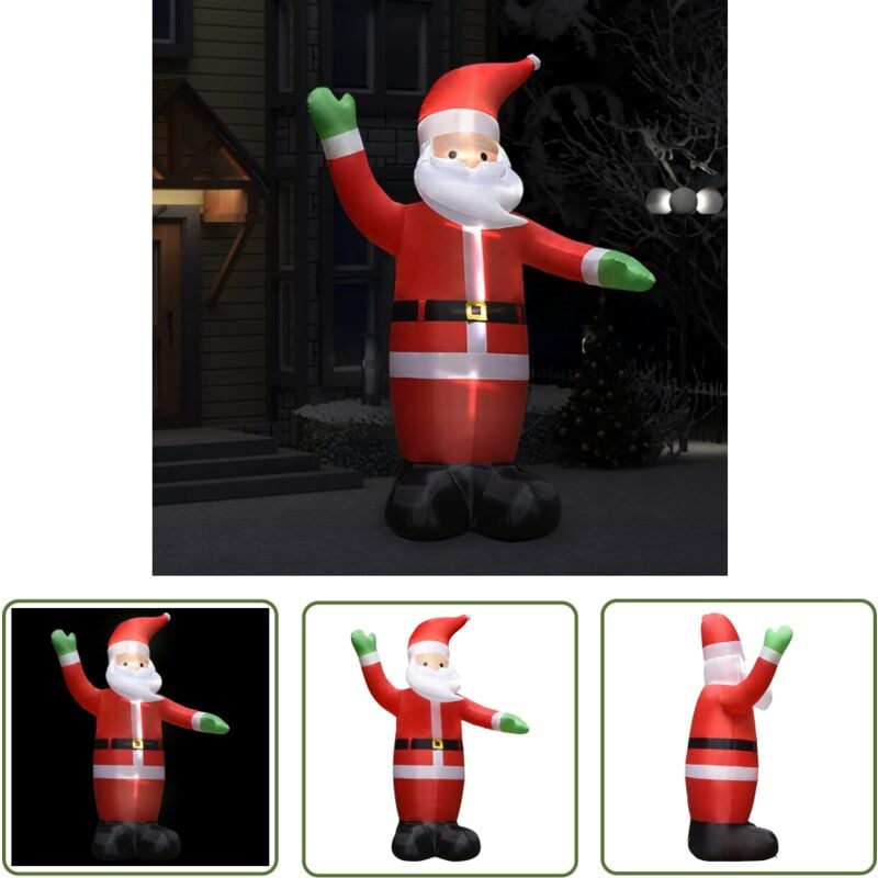 The Living Store LED Weihnachtsmann Aufblasbar mit LEDs Weihnachtsdeko IP44 3 m - LED Weihnachtsmann - Weihnachstsdeko - Outdoor Beleuchtung