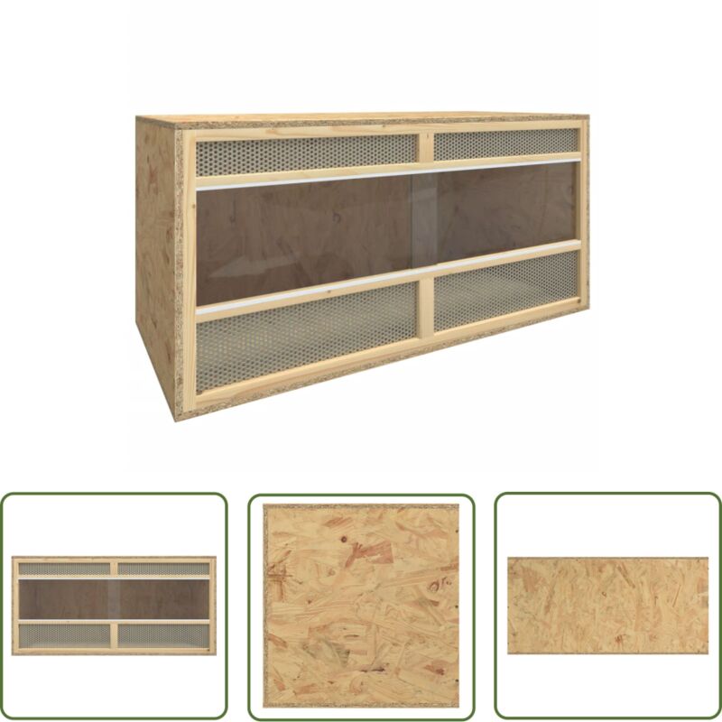 Maison Exclusive - The Living Store Terrarium Holzwerkstoff 100x47x47 cm - Reptil Terrarium - Terrarium Kleintier - Haustierkäfig - Vogelvoliere