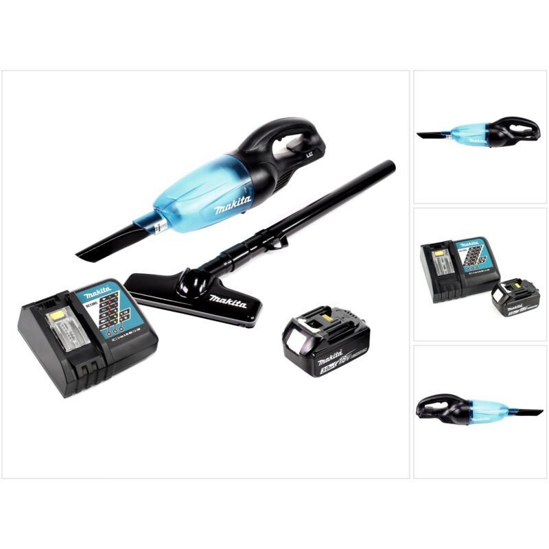 Makita DCL 180 RF1 B Akku Staubsauger 18 V Schwarz + 1x Akku 3,0 Ah + Ladegerät