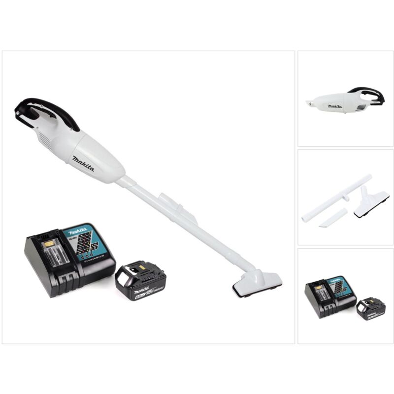 Dcl 180 RG1 w Akku Staubsauger 18 v Weiß + 1x Akku 6,0 Ah + Ladegerät - Makita
