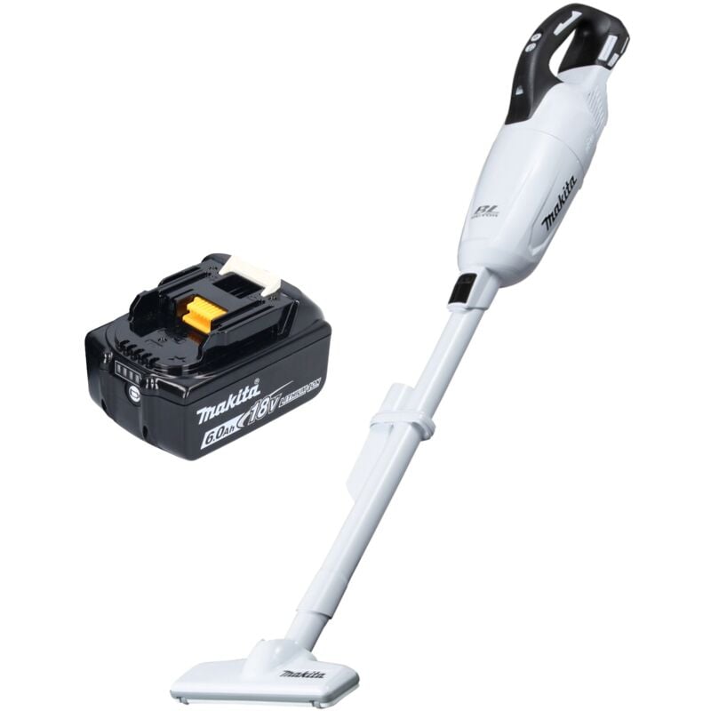 Dcl 281 FG1W Akku Staubsauger 18 v weiß Brushless + 1x Akku 6,0 Ah - ohne Ladegerät - Makita