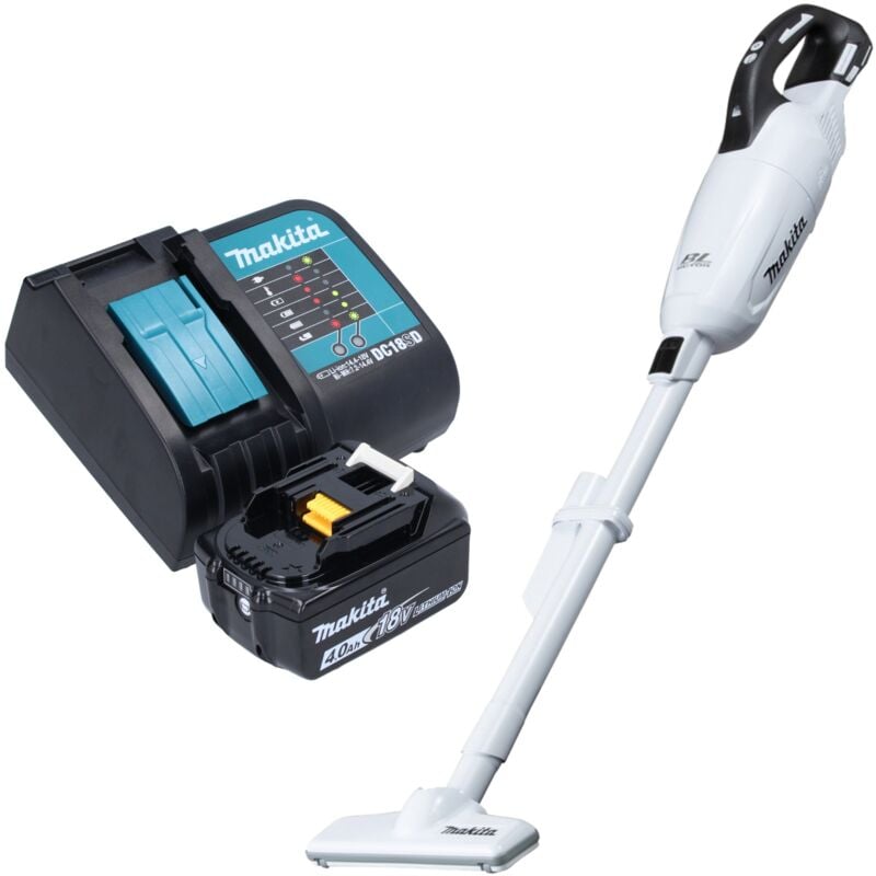 Makita - dcl 281 FSM1W Akku Staubsauger 18 v weiß Brushless + 1x Akku 4,0 Ah + Ladegerät