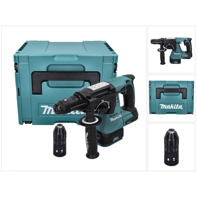 Dhr 243 zj Akku Bohrhammer 18 v 2,0 j sds plus Brushless + Makpac - ohne Akku, ohne Ladegerät - Makita