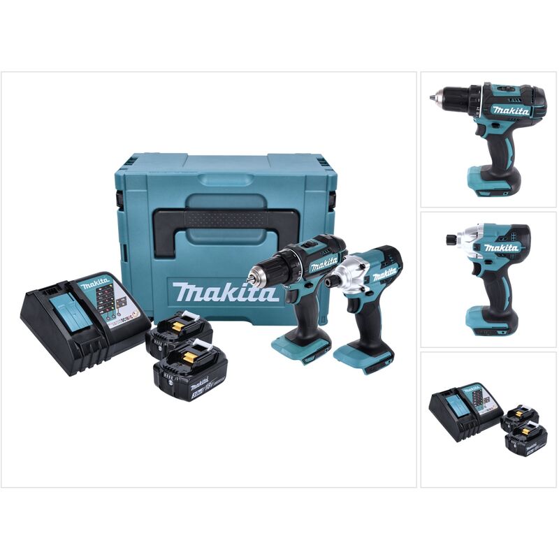 Makita - dlx 2339 j Akku Combo Kit ddf 482 Akku Bohrschrauber + dtd 156 Akku Schlagschrauber + 2x Akku 3,0 Ah + Ladegerät + Makpac