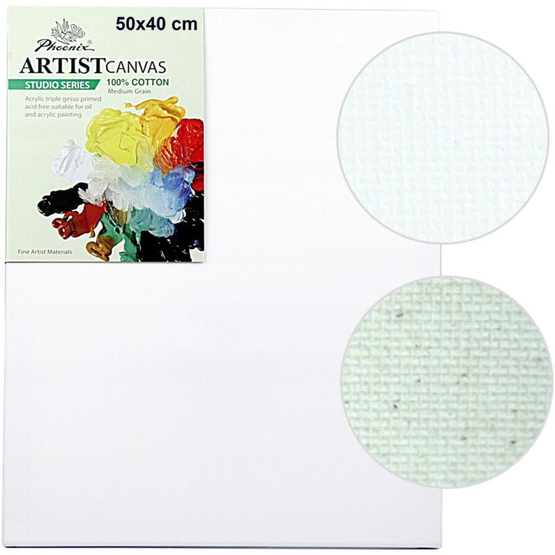 Malleinwand, Baumwoll-Keilrahmen, fertig konfektioniert, 280g Phoenix 40x50cm