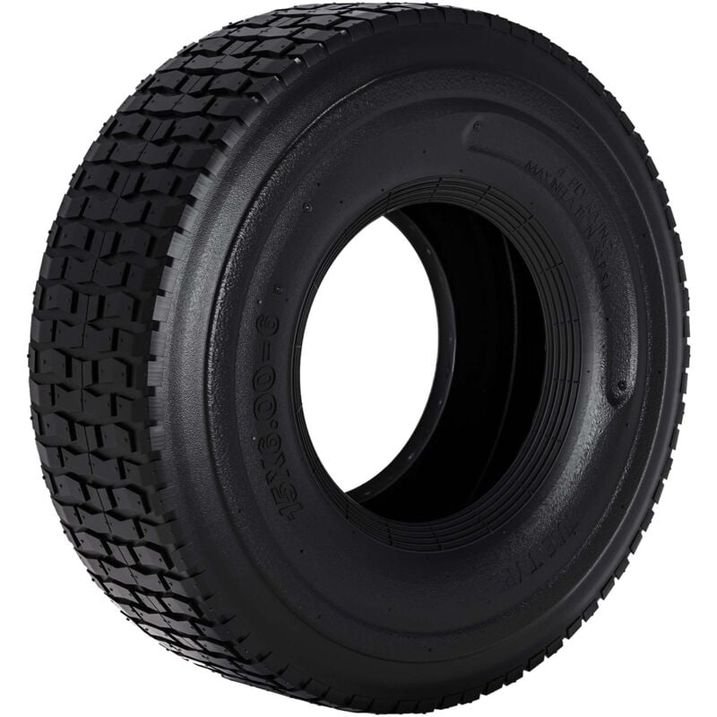 Wiltec - Mantel Rasenmäherreifen Reifendecke Rasentraktor Aufsitzmäher Rasenmäher Zugkarren 15x6.00-6 4PR