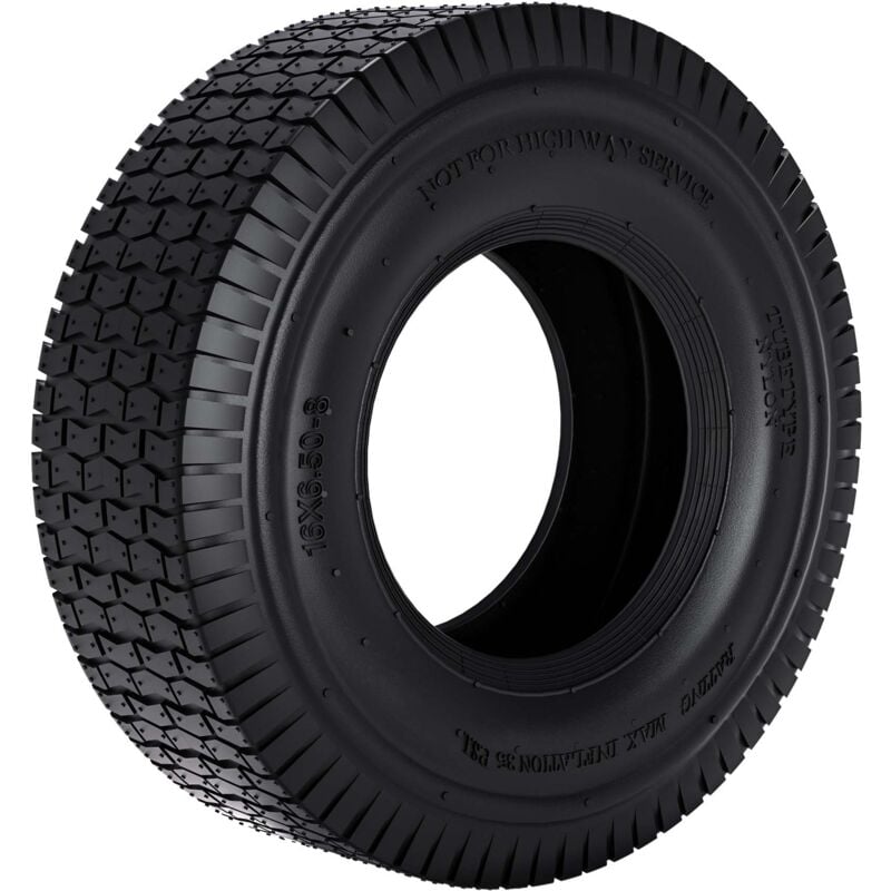 Wiltec - Mantel Rasenmäherreifen Reifendecke Rasentraktor Aufsitzmäher Rasenmäher Zugkarren 16x6.50-8 4PR