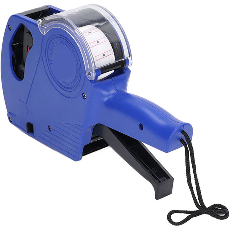 Manuelle Etikettiermaschine, 8-stelliges Etikett mit Wagen, kompaktes, tragbares Markierungsgerät dieses Herstellers für den Heimgebrauch. Mit Wagen