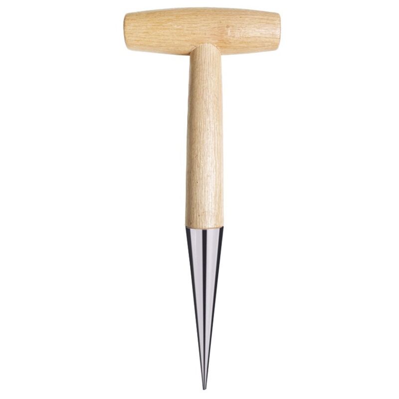 Manueller Blumentopf mit Edelstahl- und Holzgriff, Gartengeräte zum Pflanzen von Samen und Blumenzwiebeln, Handblumentopf zum Pflanzen von Blumen,